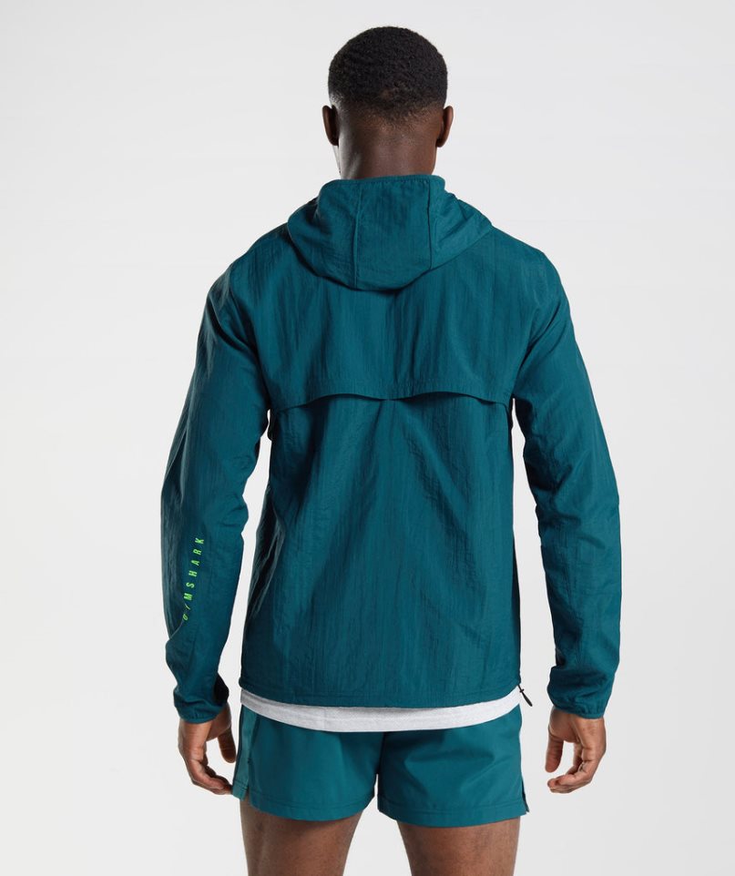 Men's Gymshark Sport Windbreaker Turquoise | CA AD016N